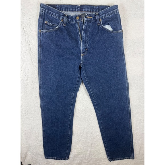 Wrangler Mens Authentic Jeans Blue Denim Classic Fit Size 34x32 - Picture 1 of 6